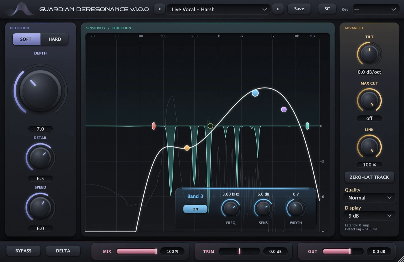 Guardian DeResonance interface